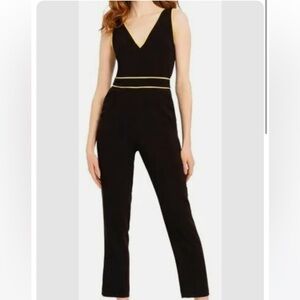 Alice + Olivia Black Jeri Neon Straight Leg Jumpsuit